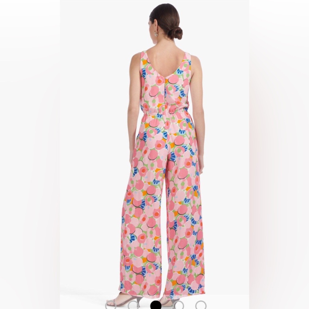 STAUD abstract peach blosson jumpsuit - Picture 8 of 10